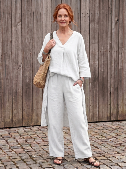 Onyx | Ensemble Haut Tunique Long et Pantalon Large