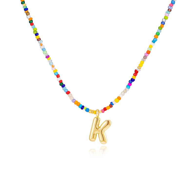 MACY™ - Collier Lettres Bulle Colorées
