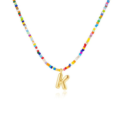 MACY™ - Collier Lettres Bulle Colorées