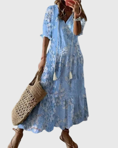 Sofia | Robe Maxi Vintage Bohème d'Été