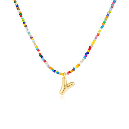 MACY™ - Collier Lettres Bulle Colorées