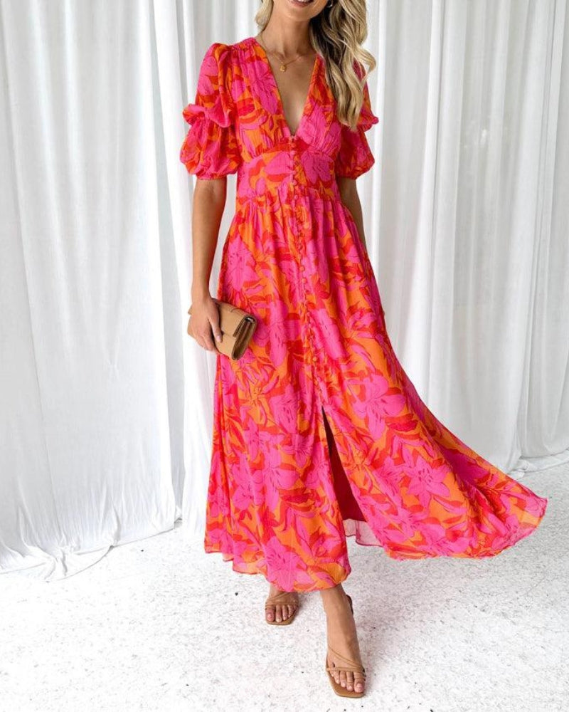 Juliette | Robe Maxi Éclat Solaire (ÉDITION LIMITÉE!)