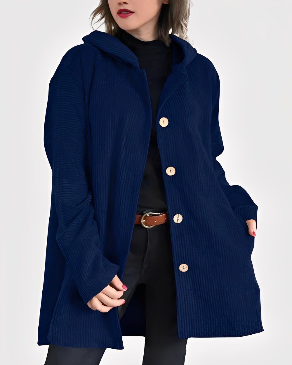 Renee | Corduroy Hooded Jacket