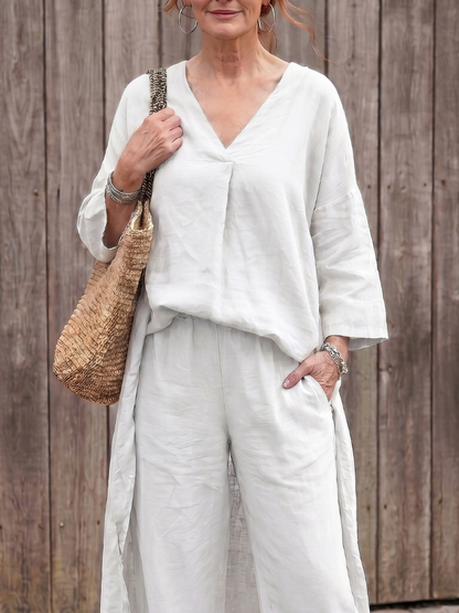 Onyx | Ensemble Haut Tunique Long et Pantalon Large