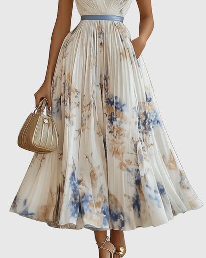Rowella | Robe longue plissée élégante