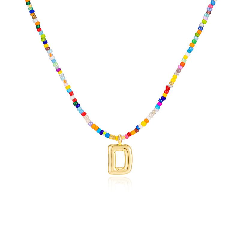 MACY™ - Collier Lettres Bulle Colorées