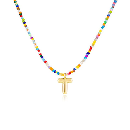 MACY™ - Collier Lettres Bulle Colorées