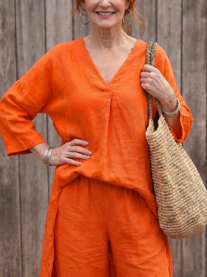 Onyx | Ensemble Haut Tunique Long et Pantalon Large