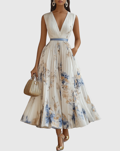 Rowella | Robe longue plissée élégante