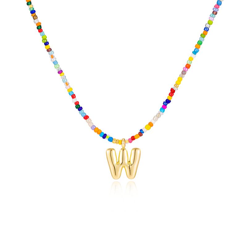 MACY™ - Collier Lettres Bulle Colorées