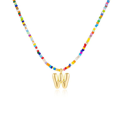 MACY™ - Collier Lettres Bulle Colorées