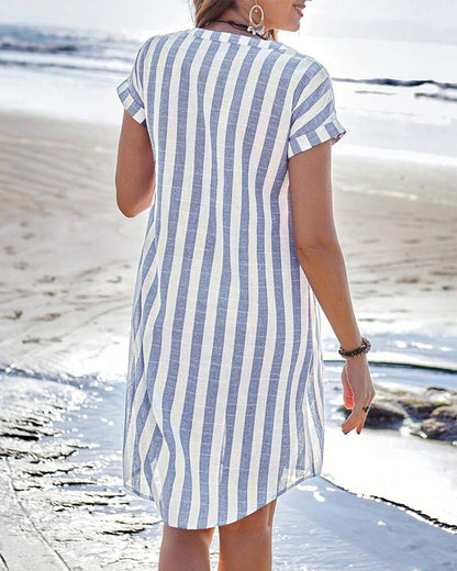 Eryndra™ | ELEGANT STRIPED DRESS