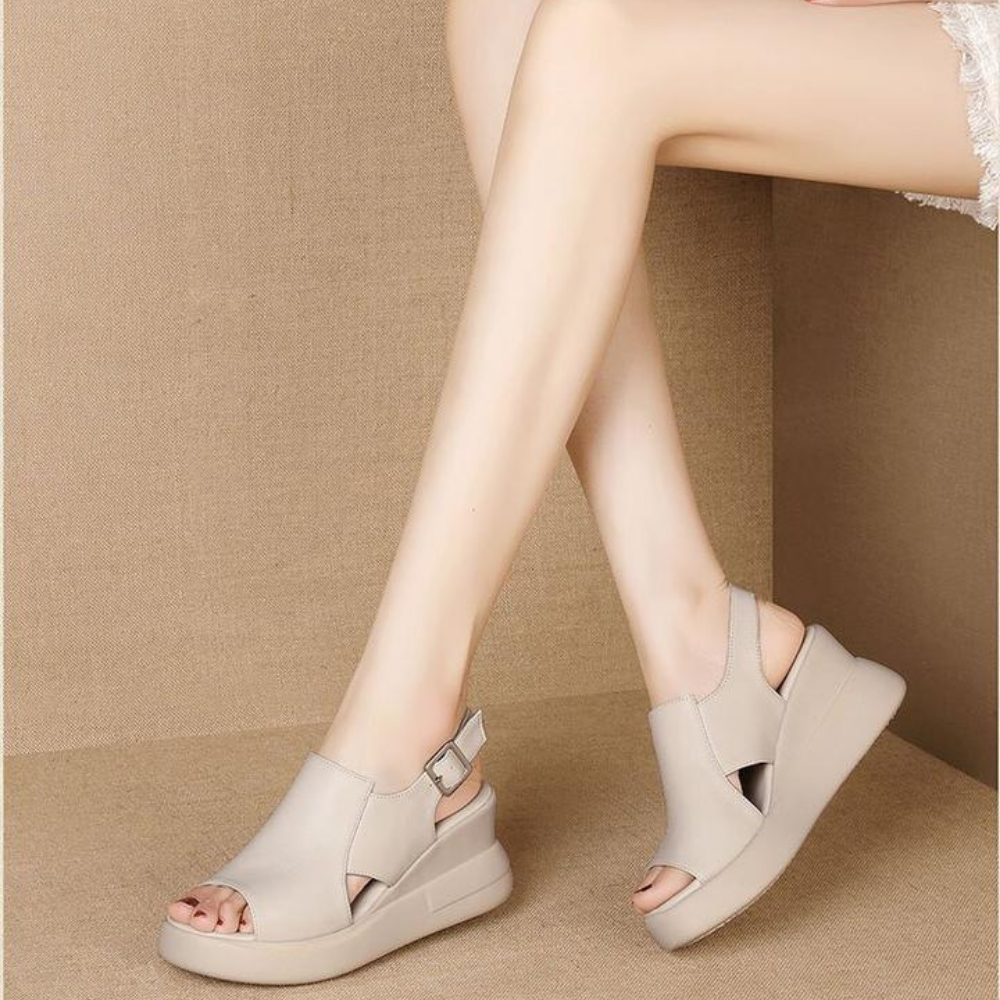 Deloria™ | Sandales à talon compensé orthopédiques à bride arrière