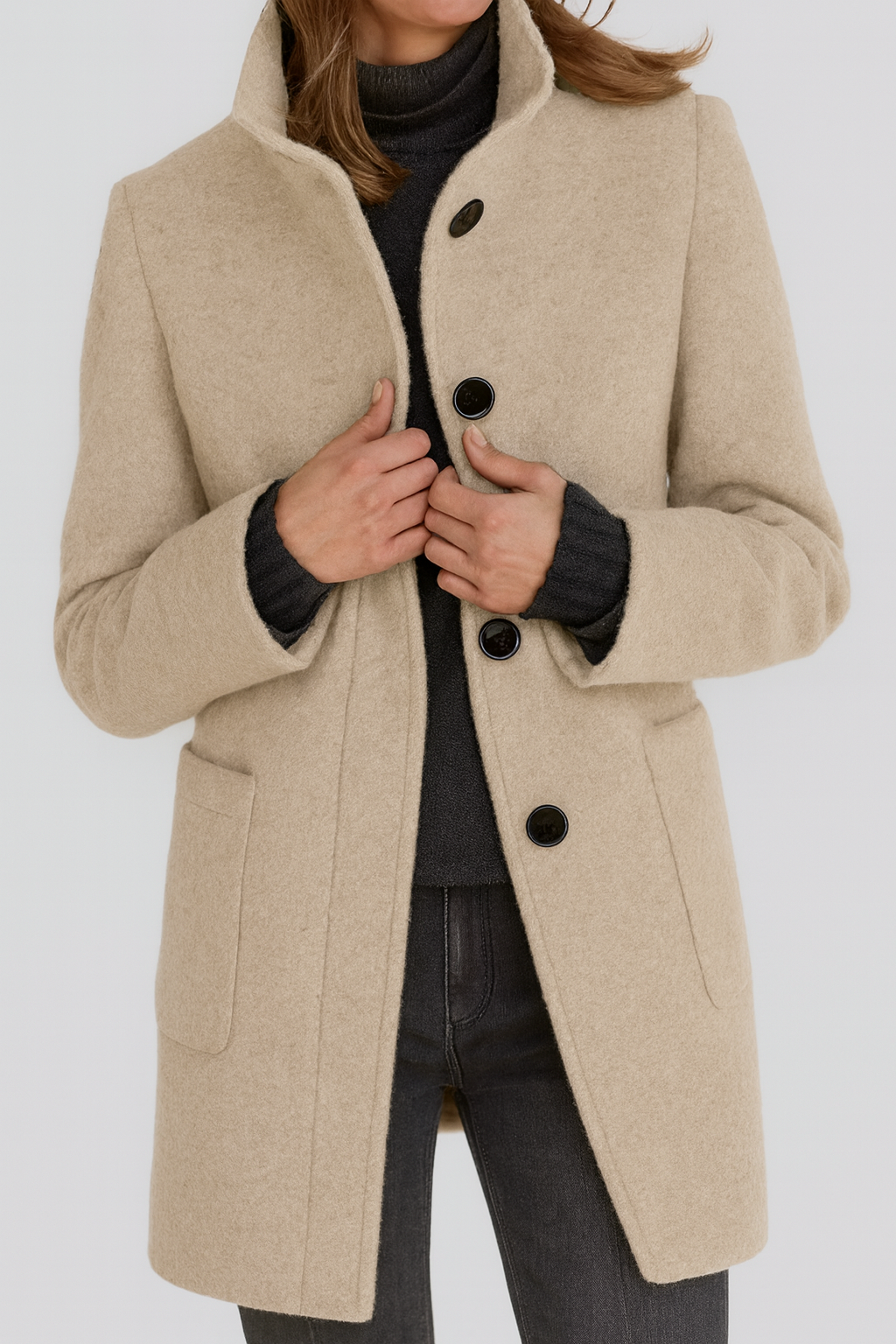 Ava | High Collar Coat