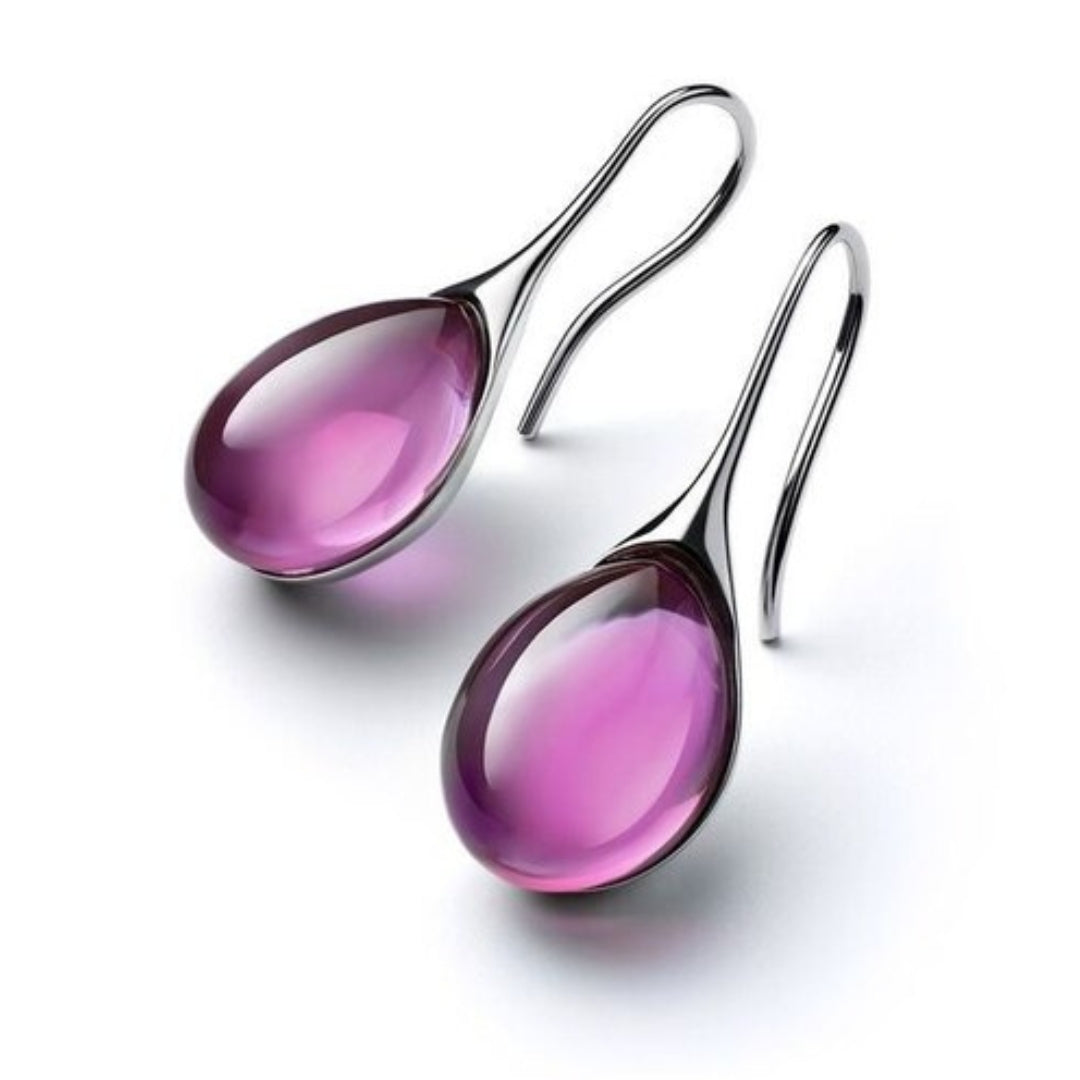 ROMY™ - Boucles d'oreilles pendantes en cristal or et argent