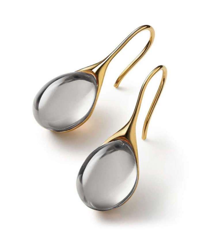 ROMY™ - Boucles d'oreilles pendantes en cristal or et argent
