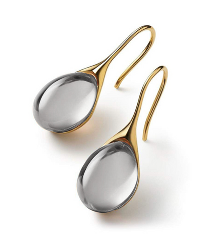 ROMY™ - Boucles d'oreilles pendantes en cristal or et argent