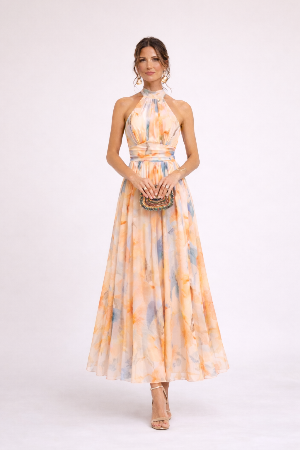 INGRID – ROBE AVEC COL HALTER