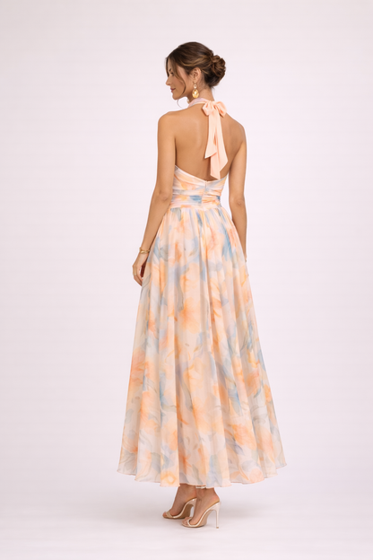 INGRID – ROBE AVEC COL HALTER