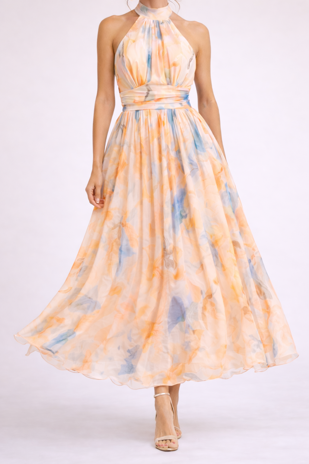 INGRID – ROBE AVEC COL HALTER