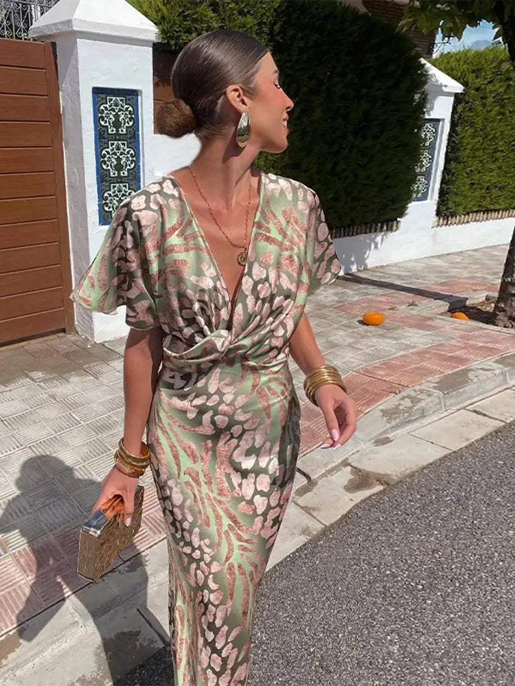 CLARANDRA | Robe midi cuivre élégante