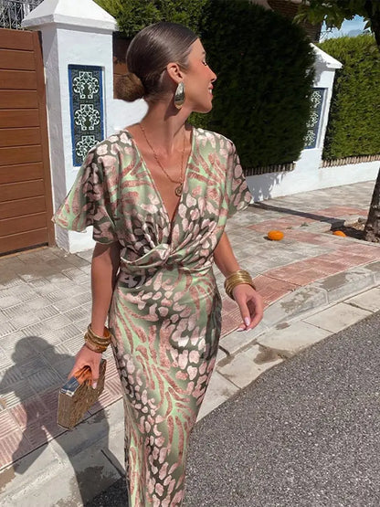 CLARANDRA | Robe midi cuivre élégante