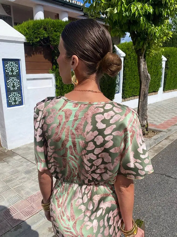 CLARANDRA | Robe midi cuivre élégante