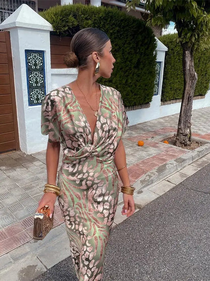 CLARANDRA | Robe midi cuivre élégante