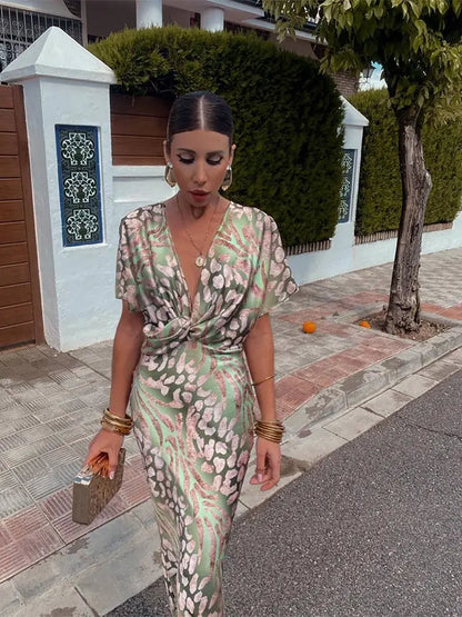 CLARANDRA | Robe midi cuivre élégante