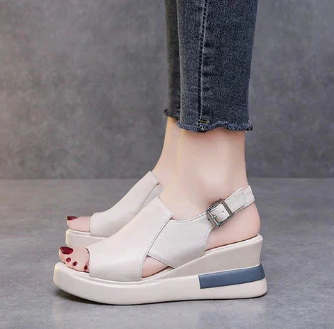 Deloria™ | Sandales à talon compensé orthopédiques à bride arrière