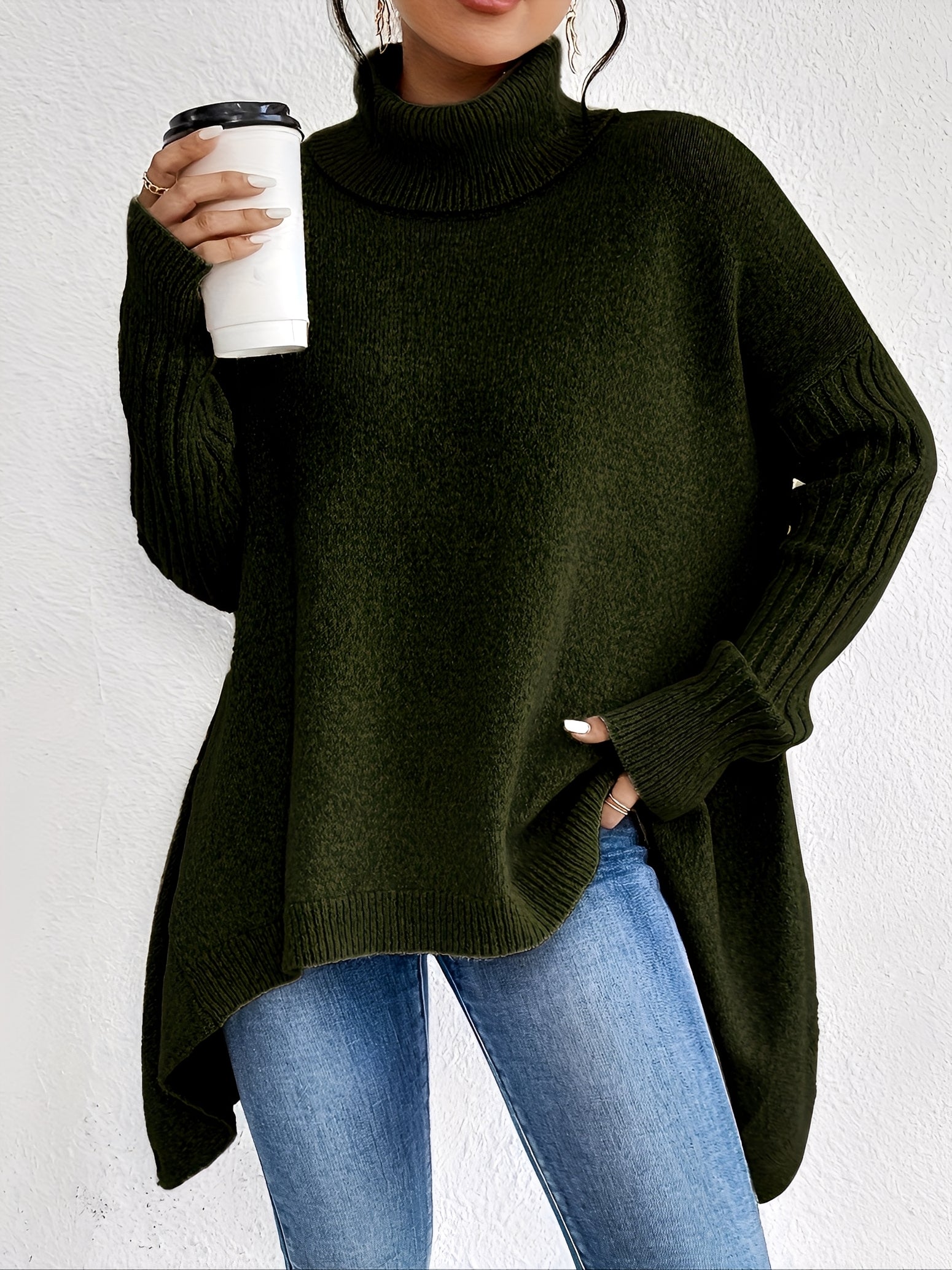 Elowen | Oversized Knit Turtleneck Sweater