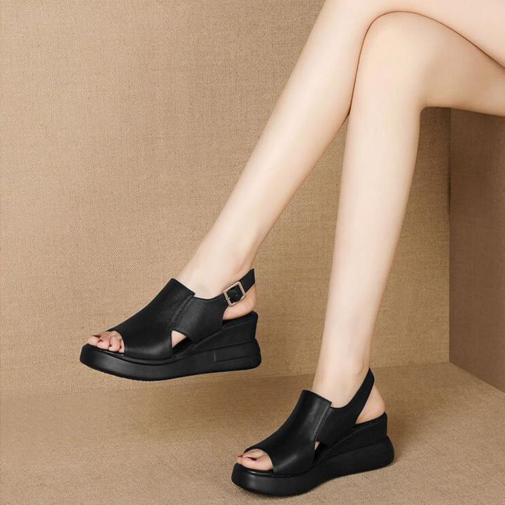 Deloria™ | Sandales à talon compensé orthopédiques à bride arrière