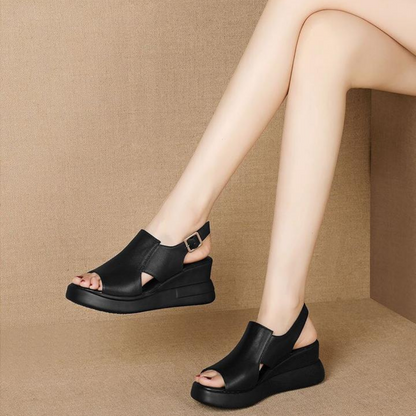 Deloria™ | Sandales à talon compensé orthopédiques à bride arrière
