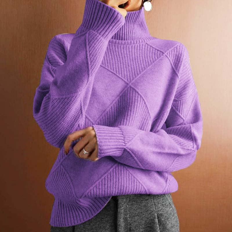 Evania™ | Pull décontracté en tricot de couleur unie