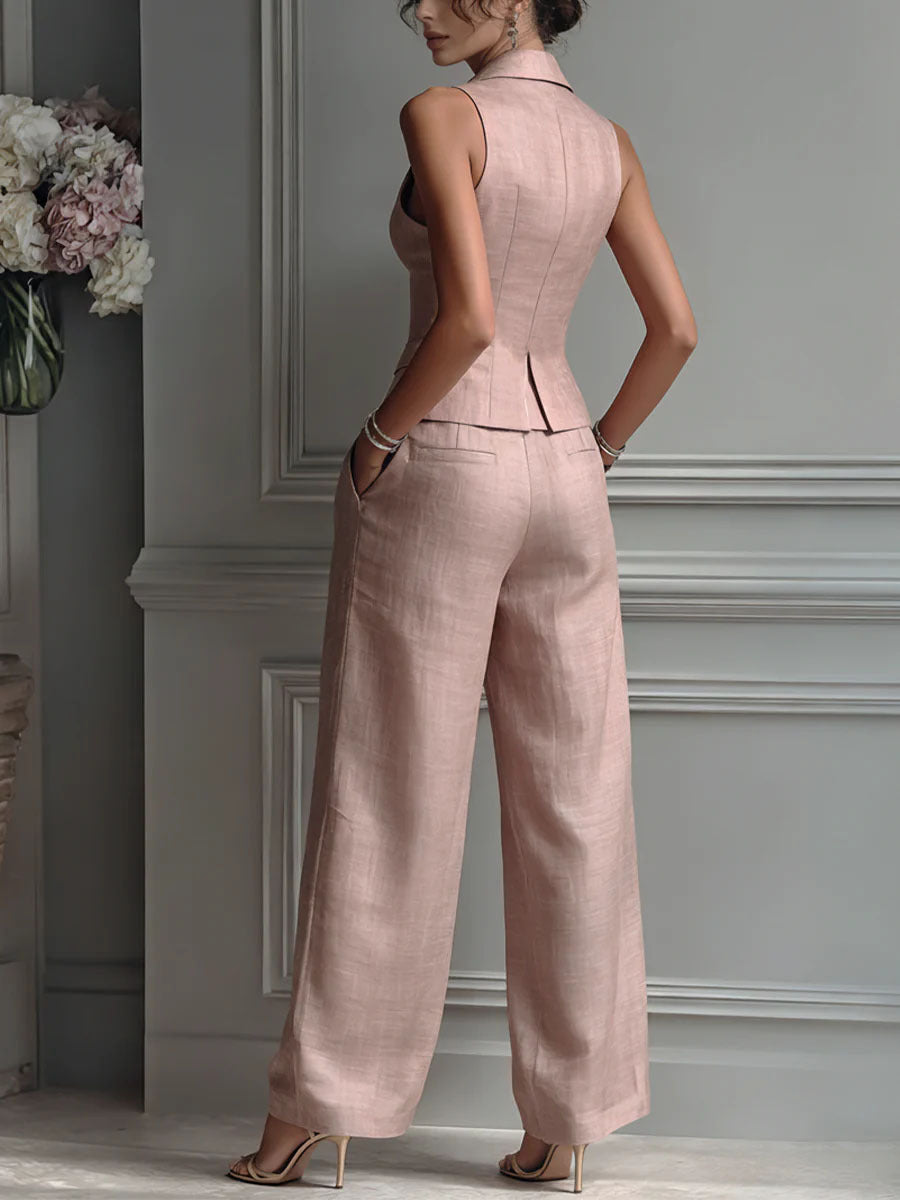 Madeleine | Ensemble deux pièces femme col V à boutons