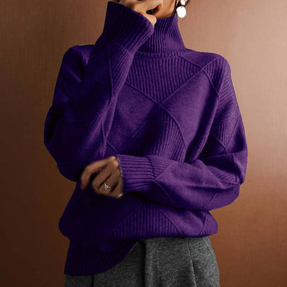Evania™ | Pull décontracté en tricot de couleur unie