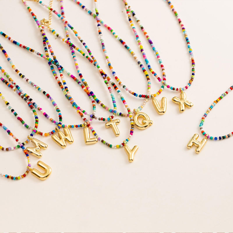 MACY™ - Collier Lettres Bulle Colorées