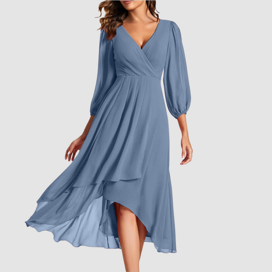Mia™ Robe Longue Élégante à Col V