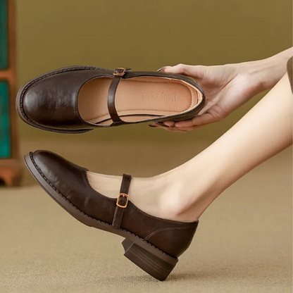Chaussures Mary Janes Classiques Confortables En Cuir