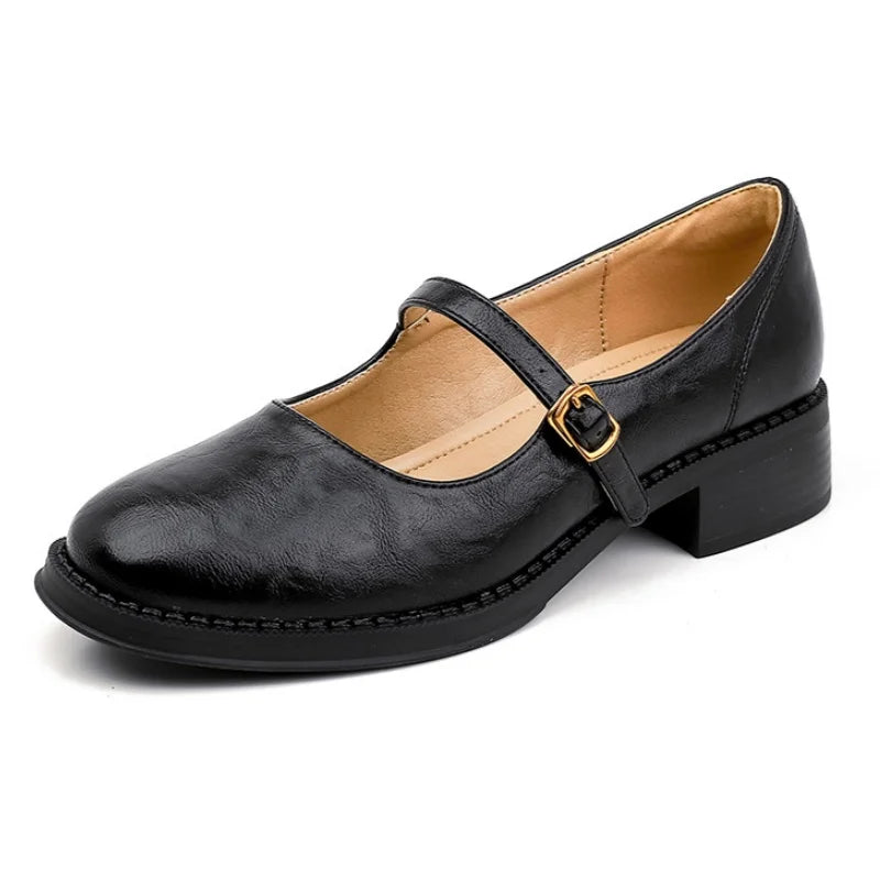 Chaussures Mary Janes Classiques Confortables En Cuir