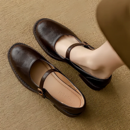 Chaussures Mary Janes Classiques Confortables En Cuir