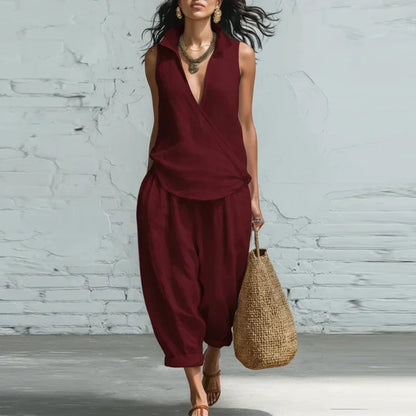 Veronica | Ensemble Pantalons Larges et Débardeur