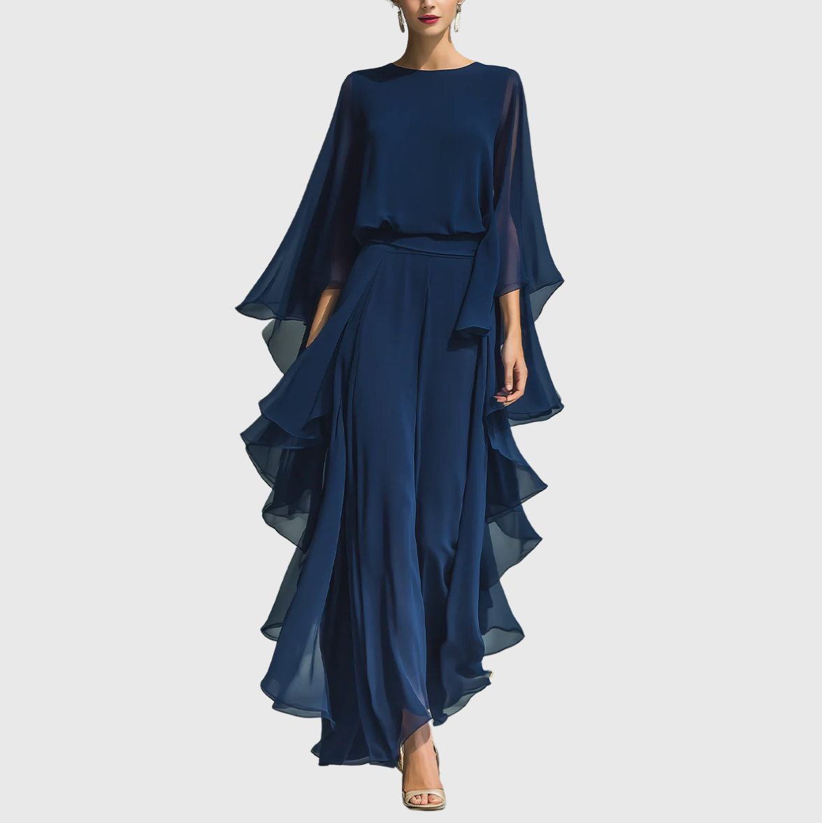Aurora | Ensemble en Chiffon Élégant avec Volants