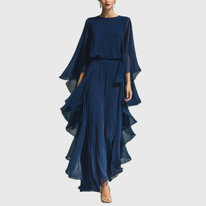 Aurora | Ensemble en Chiffon Élégant avec Volants