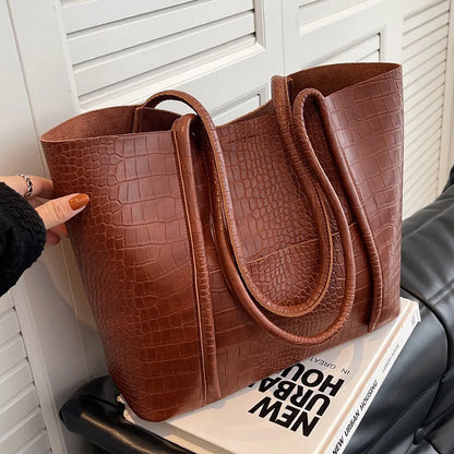 Betina | Croc Leather Shoulder Bag