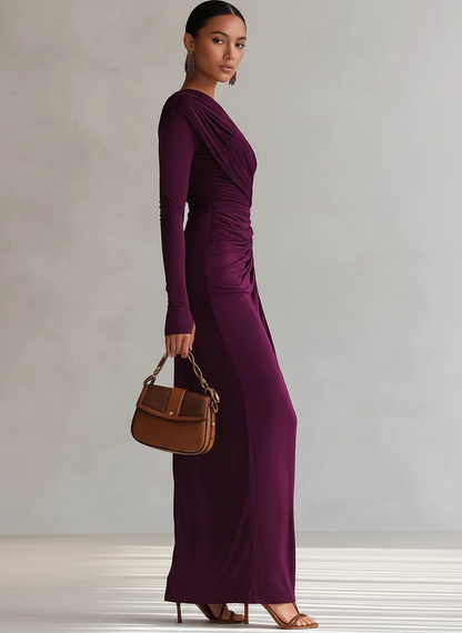 Rhianna™ Robe Maxi Élégante + Manches