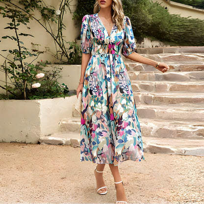 ANNELIE™ – Robe Midi Florale Daydream