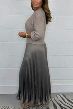 Claudia - Maxi dress with sweater and pleated skirt