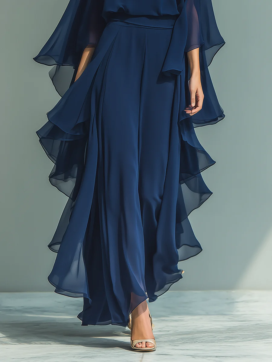 Aurora | Ensemble en Chiffon Élégant avec Volants