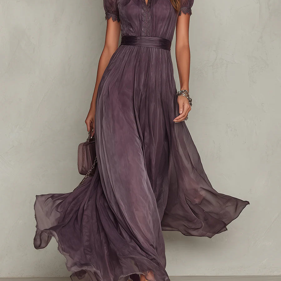 Julie | Robe Maxi en Dentelle Chiffon
